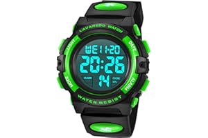 aswan watch Digitaluhr Kinder Mädchen Jungen mit Wecker,Stoppuhr,LED Licht,Datum-Sport Armbanduhr mit Silikonarmband-S/M