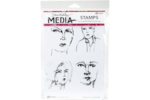 Ranger Dina Wakley Media timbri Sketched Faces, Multicolore