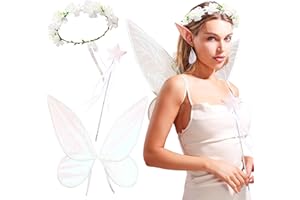 JeVenis Ailes de Papillon Ailes de fée Enfants Fée Ailes de Papillon Costume de fête Fille Costume de fée Fête Cosplay Costume