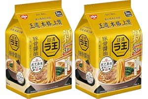 Nissin Raoh japansk snabb-ramen tonkotsu shoyu-soppa - 6 portioner (2 x 3)