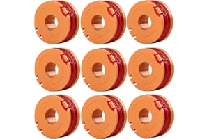 Odashen 9 Pack Line Spool Replacement for Worx Grass Trimmer WG150E WG154E WG155E WG157E WG160E WG163E WG166E WG167E WG169E / for Mac Allister MGTP18Li Strimmer 1.5mm 1x2.5m