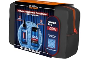 L'Oréal Men Expert Power Age Vårdset, 1 x 30 ml, 1 x 50 ml, 1 x 15 ml | Hyaluronsyra*, intensiv hydrering, hjälper till att bekämpa åldersskyltar, manlig rutin, män expert kraft ålder