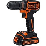 BLACK+DECKER BDCDC18K-QW Trapano/Avvitatore 18V - 1.5Ah in Valigetta, Nero, 35,8 x 14,8 x 12,8 cm