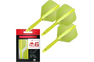 Target Darts Plumas y Cañas Integradas K Flex, No.6 | Paquete de 3 K-Flex - No.6, Kflex, Pluma y Caña Moldeadas Todo en Uno Longitudes: Corto, Intermedio y Medio | Accesorios Profesionales para Dardos