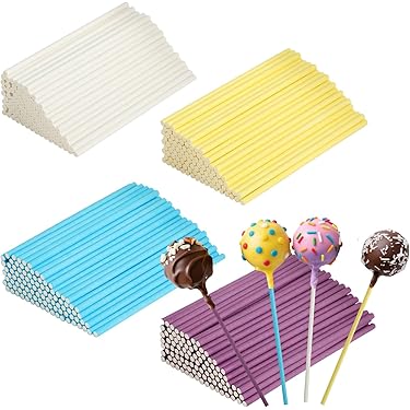Steli Per Cake Pops In Carta - 250 Pezzi Da 15cm | Bianchi E Per Uso Alimentare | Senza BPA - Foto 3