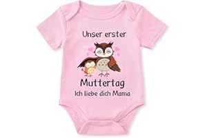 Glimnerize Strampler Baby Body Onesie Kurzarmbody Ersten Muttertag Geschenk für Mutter Frühchen Kleidung 0-12 Monate