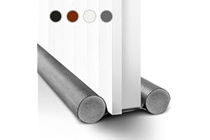 YUEJUHE 2 Stücke Zugluftstopper für Türen 96cm, tür Luftzugstopper, Türdichtung Unten, Schall und Staubdichte Türbodendichtung, Zugluft Kälte Lärm Stoppen (Grau)