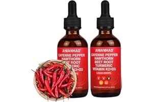 BLUESEA HOME 2 Bottles Cayenne Pepper 120ml - Cayenne Pepper Supplement - Vitamin K2+D3 Liquid Drops - Suitable for Vegan Vegetarian Halal & Kosher Diet - (2 Month Supply)