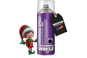 WINKLE FEED YOUR PRINTER WINKLE Imprimación Spray Negro Mate 400ml para Impresión 3D, Imprimación para Metal, Madera y Plásticos PLA, ABS y PETG, Resinas y PVC, Pintura para Plástico Acrílica, Secado Rápido y Alta Adherencia