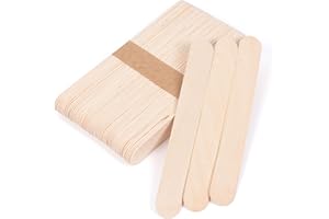 ANTETOK 50 Bâtonnets en Bois pour Lollipops, 150mm Bâtonnets de Glace en Bois pour Artisanat, Premium Popsicle Sticks pour Projets DIY, Créations Maison et Étiquettes pour Plantes