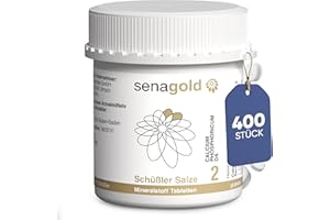 ‎SENAGOLD Senagold Schüssler Salze Nr. 2 - Calcium phosphoricum D6 – Das Salz der Knochen und Zähne - Glutenfrei - hergestellt nach Homöopathischem Arzneibuch in Deutschland - 400 Tabletten Schüssler Salze 2