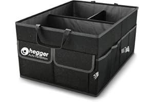 HEGGER AUTO PERFEKTION HEGGER - kofferraumtasche klett - auto organizer kofferraum transportsack und beifahrersitz - aufbewahrungsbox auto - camping box - schrankkoffer - must haves fürs auto - faltbox - autotasche
