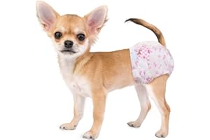 Dono Couches pour Chiens Femelles, 45 pièces, Couches Super absorbantes pour Chiens, Couches pour Chiots avec Technologie Gel Flash Dry, Couches pour Chats étanches pour Chiens en Chaleur