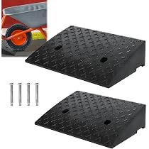 Rampe Trottoir Caoutchouc Uyoyous - 100x25x10cm - Capacité 10 Tonnes - Pour Voiture Et Fauteuil Roulant