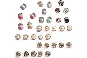 SIKAMARU 35 Stück Damen Brosche Knöpfe Unsichtbar Hemd Pin Zubehör Vintage Elegant Cover Up Brosche Sicher und Anti-Exposition Kann für Damenhemden, Cardigan Oberbekleidung, Kleider verwendet werden