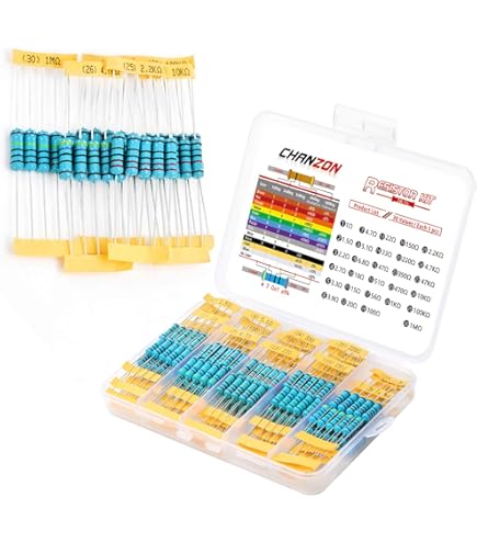 E-Projects 2.2M Ohm Resistors - 1/4W 5% Tolerance Carbon Film (100 Pack)