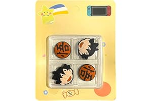 Prysm Gaming Dragon Ball Z Gummi-Daumengriffe-Abdeckungen, kompatibel mit Switch Joy-Con OLED Switch Joycon & Switch Lite 4 Stück