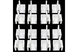 3D SAVOIE 8x Paires de Guides Hauts pour Porte Coulissante de Placard FORM OPTIMUM