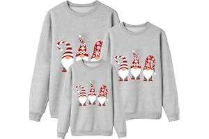 Hsternexy Weihnachten Pullover Set Partnerlook Pärchen Weihnachtspullover Familie Set Pullover Winterpullover Weihnachtspulli Sweatshirt Damen Herren Kinder Familien Outfit