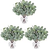 GIUSOBG Preserved Eucalyptus 30 Pieces Artificial Eucalyptus Branches Artificial Plants Bend and Cut at Will for Weddings, Pa