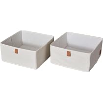 SONGMICS Set di 4 Organizzatori per Armadio a 6 Scomparti, Scatole per Biancheria Pieghevoli, Contenitori per Guardaroba, 42 x 30 x 17 cm, per Pantaloni, Vestiti, Bianco Nuvola RUS009W04