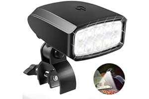 Barbecue Grill Light, Yuyotrre LED Grill Light for Outdoor Grill Accessories 360°Rotatable and Foldable with 10 Super Bright LED Lights Including Sturdy Clamp Mount Fits Handle (Battery NOT Included)