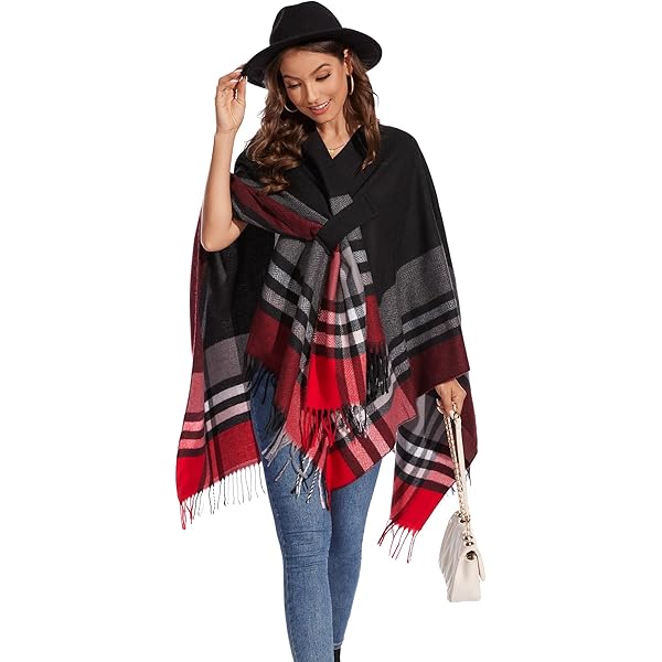 Fourrure Rayson Poncho Cape Femme A Capuche Hiver Chaud Cape A