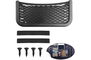 SRLWMYI 1pcs Vide Poche Voiture Filet de Rangement Filet Rangement Voiture Pochette Stockage Organisateurs Rangement Coffre Multifonctionnel Sac Pocket Organizer de Voiture(26×12cm)