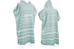laoyuandamai 1 st stor turkisk bomullsponchohandduk surfponcho, ombytesrock med huva och framficka absorberande bärbar handduk med huva strandhandduk med huva för vuxna män kvinnor strandpool