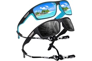 SKYWAY Polarised Sports Sunglasses for Men, Fishing Golf Hiking Running Cycling Glasses UV Protection Wrap Around Unbreakable Lightweight Sun Glasses