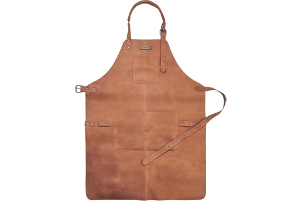 DRAKENSBERG Tablier de barbecue 'Bob' - Tablier de cuisine professionnel pour BBQ, gastro, bar, barista, hommes, fait main
