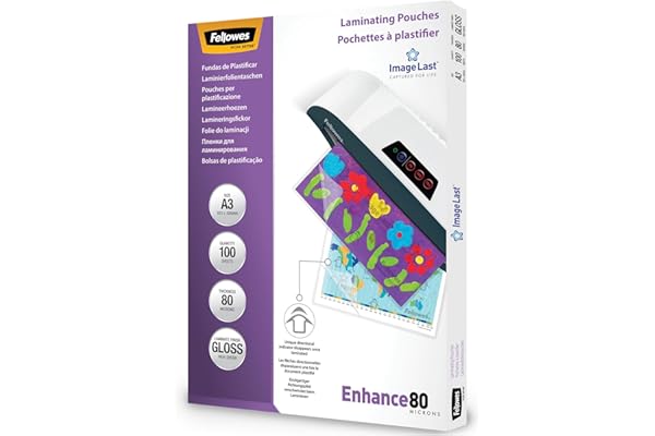 Fellowes Imagelast A3 80 Micron Laminating Pouch - 100 Pack, W128258827 (Laminating Pouch - 100 Pack)
