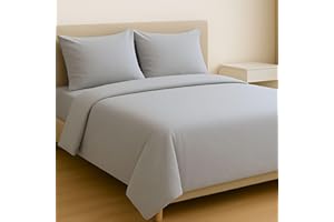 MAXIME MAISON - Completo Lenzuola Matrimoniali in Cotone Made in Italy, Set Lenzuola Letto Matrimoniale Anallergiche con Federe Tinta Unita, Biancheria da Letto Certificata Oeko Tex Standard 100