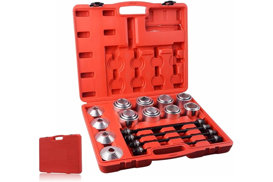 GEARCELL 28 Piece Pull Press Sleeve Kit for Bush Bushing Bearing and Seal Removal Insertion Car Repair Tool for Precision Installation and Vehicle Maintenance