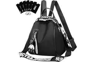 Eshow Mochila Mujer Pequeña con Múltiples Bolsillos, Bolso Casual para Viaje Escuela Compras Trabajo y Universidad