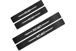JYMLOV 4pcs Car Outer Door Sill Protector for Vo-lvo S60 XC90 XC60 XC40 C30 Tuning Accessories, Self-Adhesive Carbon Fiber Auto Kick Plates Scuff Guard Threshold Cover Pedal Sticker Trim, XC60