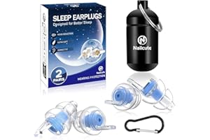 NAIICUTE Tapones para los oídos para dormir, 2 pare, tapones suaves que reducen el ruido para dormir, concentrarse, viajar, volar, sensibilidad al ruido, reutilizable para adultos y niños mayores de 12+, 31dB