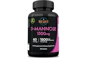 NGU NEXT GEN U D Mannose - 1500 mg - Health Food Supplement - 120 Vegan Caplets - Helps Support a Healthy Urinary Tract & Bladder - by NextGenU