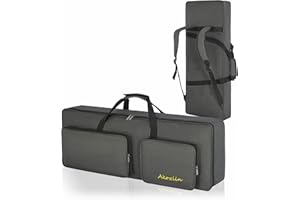 AKOZLIN Funda acolchada para teclado portátil y duradera para piano eléctrico, universal, impermeable, Oxford, gruesa, con acolchado de perlas de 10 mm, 49 teclas. Longitud: 34, moderno