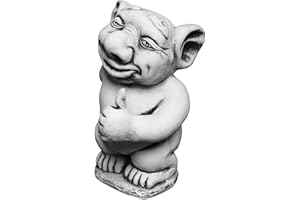 gartendekoparadies.de Grand Troll XXL Massif « Tout va Bien ! » GNOME Lutin Troll Pierre reconstituée résistant au Gel