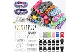 LUPATDY Paracord 550 Corde paracorde 3mm paracorde Bracelet, Corde Multifonction Contient Boucle de Corde et Aiguilles à Coudre Convient pour la Fabrication de Cordon, Trousseau, Bracelet
