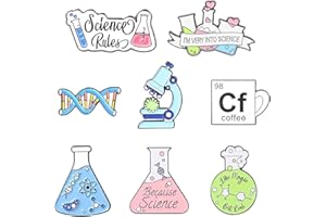 CAIYUANGJ 8 Piezas Pin Estética Química Broches, Pin Broches para Mochilas Laboratorio, Pin Solapa Regalos Laboratorio Esmalte, Patrón De Elemento Científico, para Clip En Mochila, Chaqueta, Sombrero