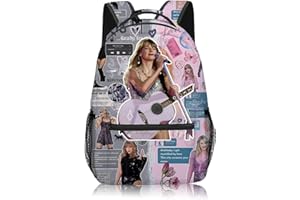 Nhemeylp Singer Music Lover Backpack, 16-in School Backpack for Teenager, Lightweight Classic Casual Rucksack, Aesthetic Backpack for School College Work Music Lover Gifts for Women and Girls