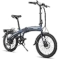 Hiland 20 inch Folding Electric Bike for Adults with 250W Motor, 36V 7.8AH Removable Battery, Front Light & 7-Speed Electric Bicycles, Urban Ebike