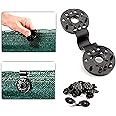MAKINGTEC Plastic Clips for Shade Cloth, Sunshade Net Fixing Clip Shade Fabric Clips Attachment, and Placement for Sun Shade Net Anti Bird Netting Garden Netting Black (Round 20 Count)