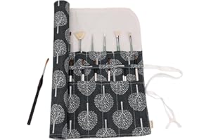 abaría Pieghevole Astucci per pennelli, Tela Contenitori portapennelli, Borsa Organizzatore per Pennelli Acrilica, Acquerello Guazzo pennelli da pittura Olio, portatile borsa arti