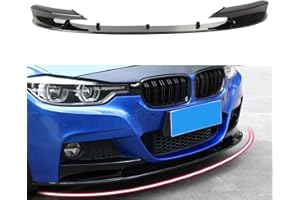 GSRECY Front Splitter Bumper Chin Lip Spoiler Compatible with BMW 3 Series 2012-2018 F30 F31 M Sport M-Tech, Gloss Black