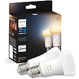 Philips Hue White Ambiance 2 Lampadine LED Smart, Bluetooh, E27, 6W, Dimmerabili, Luce Bianca da Calda a Fredda, Bianco