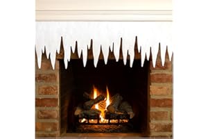 com-four® 5 Meter Eiszapfen-Girlande als Weihnachtsdeko - Fensterbild für Winter und Weihnachten - Eiszapfen Winterdeko für Fenster, Türen, Spiegel - Deko-Schneegirlande (Eiszapfen-Kette 500x30cm)