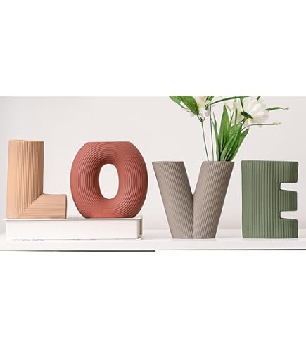 Keramische vaas Set van 3, kleine vaas voor boerderijdecoratie, kerst tafelblad decor, boekenkast, woonkamer centerpieces tafel Mantel entree decoratie-veelkleurig